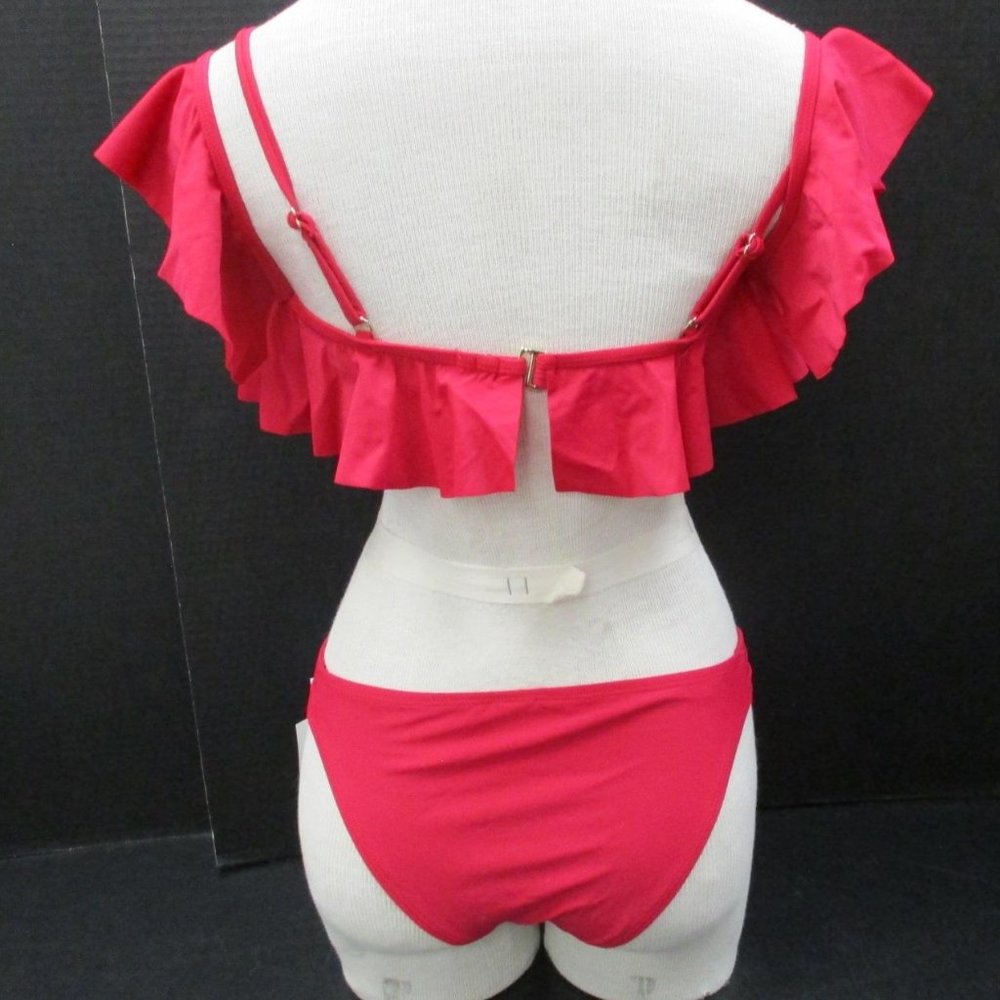 California Sunshine Red Ruffle Bikini - Picture 7 of 9